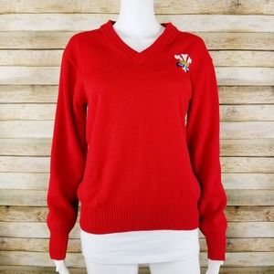 🌹Vintage Red V-Neck Sweater🌹